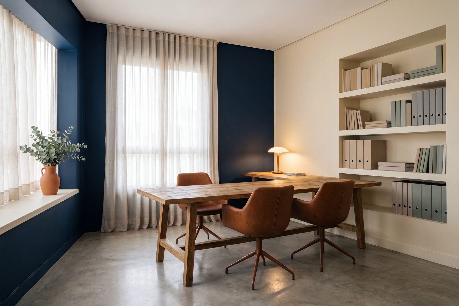 Sala de reunião do escritório da Alterativa Contabilidade em Joinville